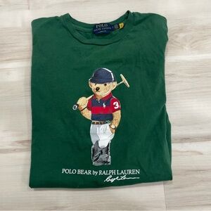 Ralph Lauren Mens Green Polo Bear Tee